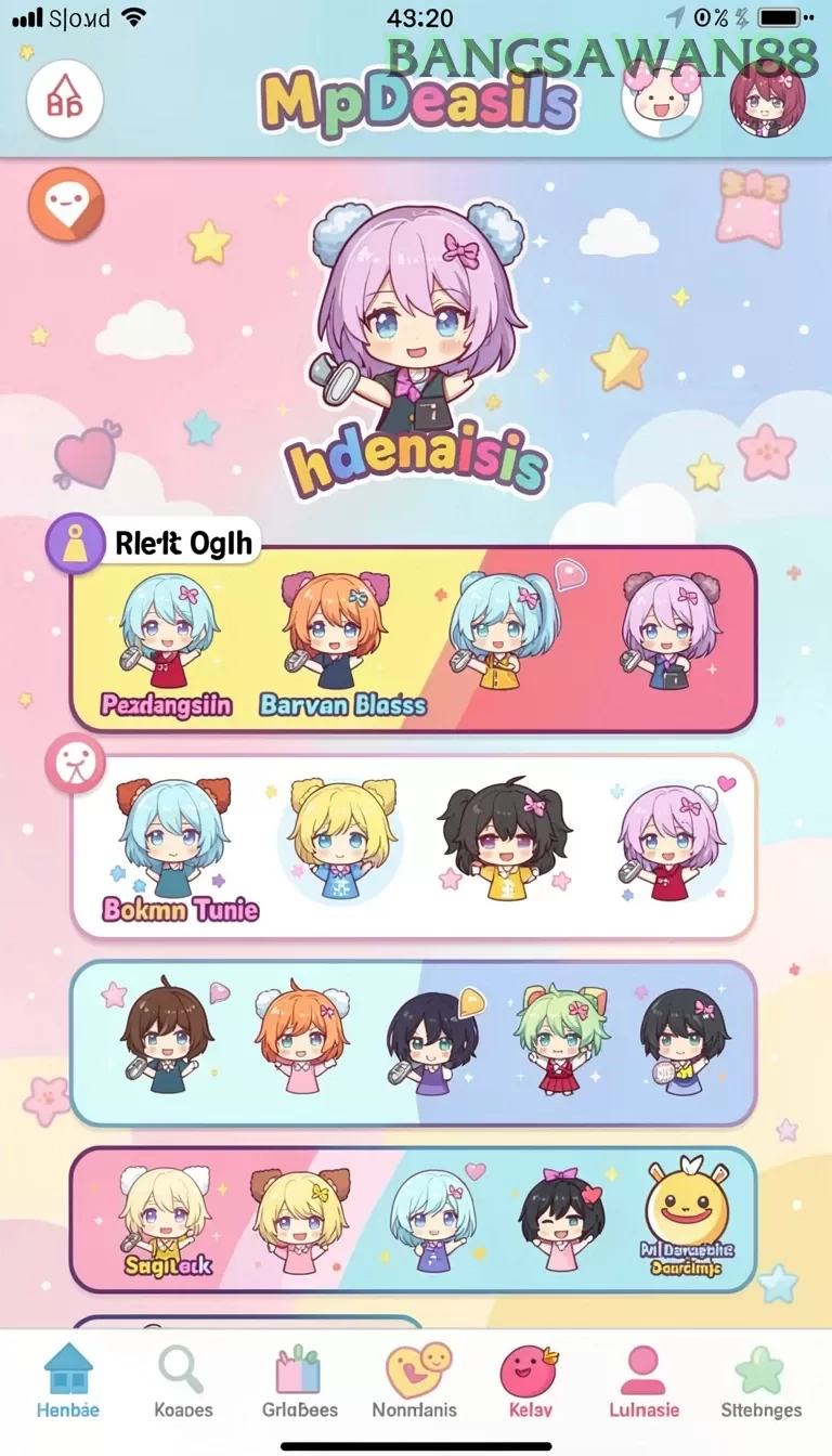 Cuplikan layar 99SL — menu navigasi