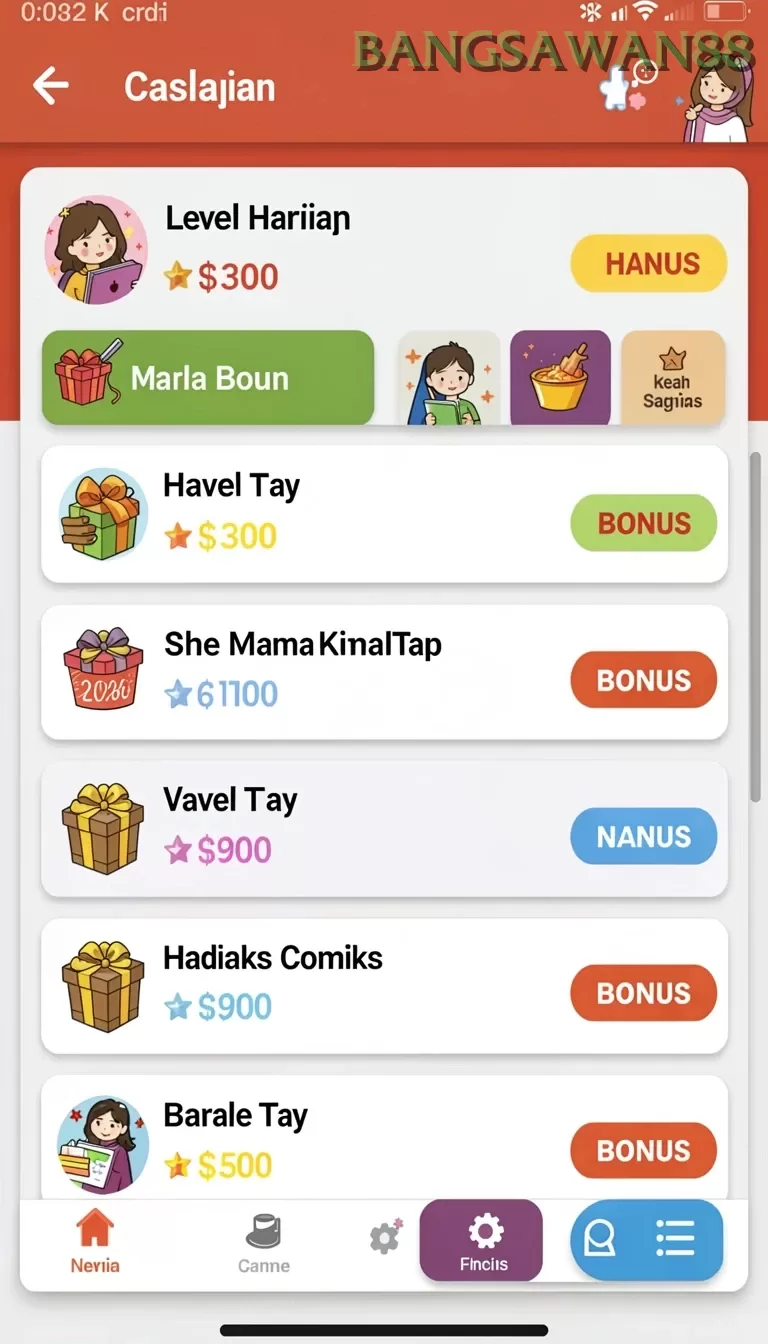 Cuplikan layar GACORMAX — menu navigasi